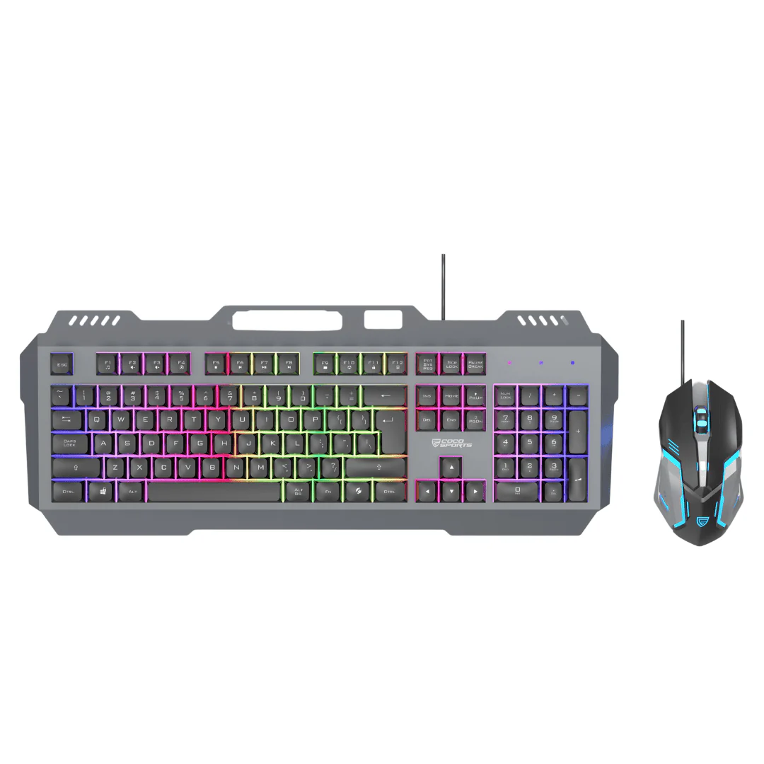 Coconut KeyBoard Mouse Combo USB RGB Gray (COLA)
