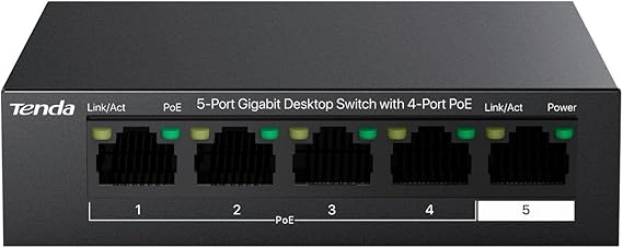 Tenda Poe  4+1 Port  Full Giga TEG1105P-4-63W