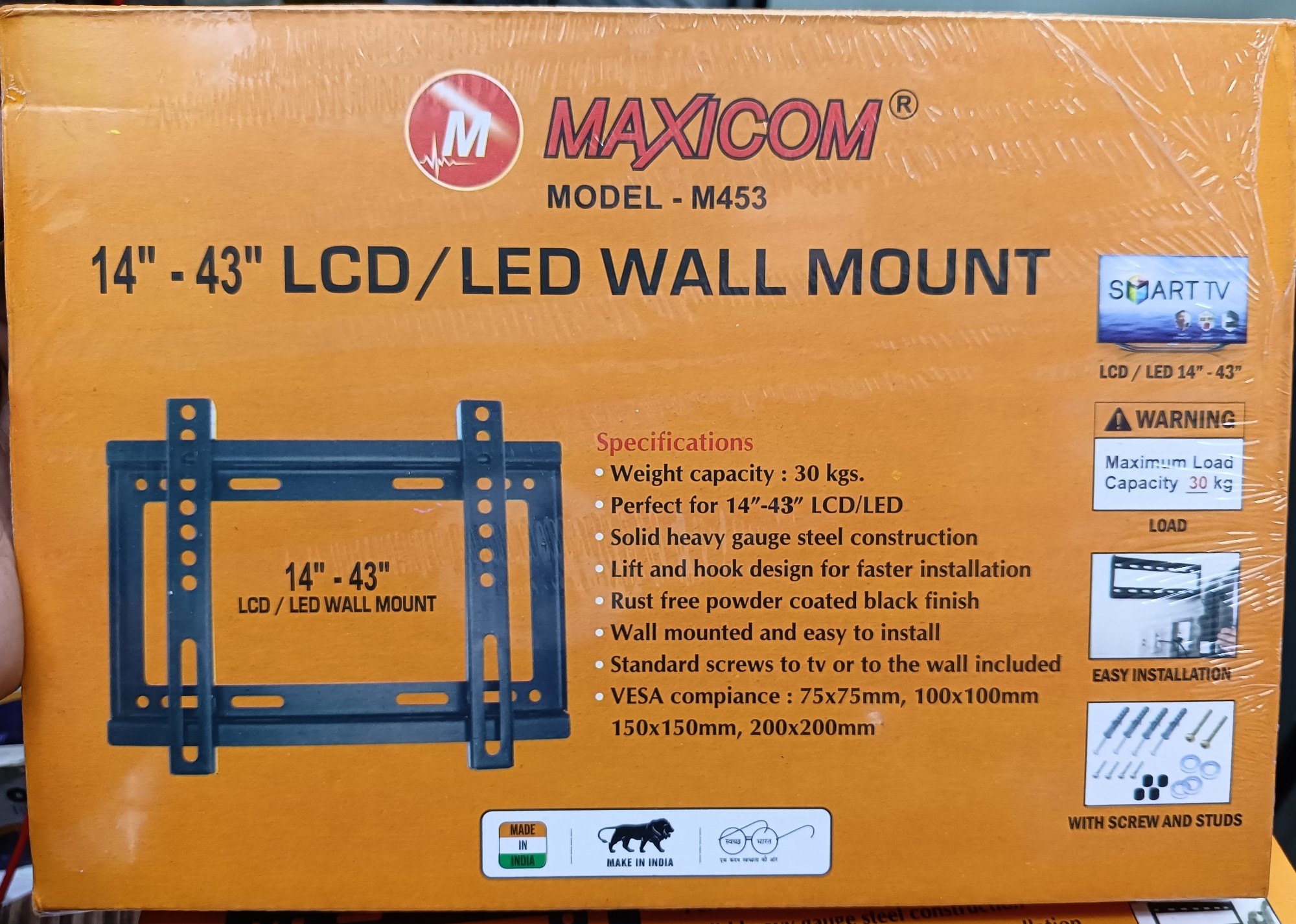 Maxicom Wall Mount 14-43 Inch Fix (M-453)