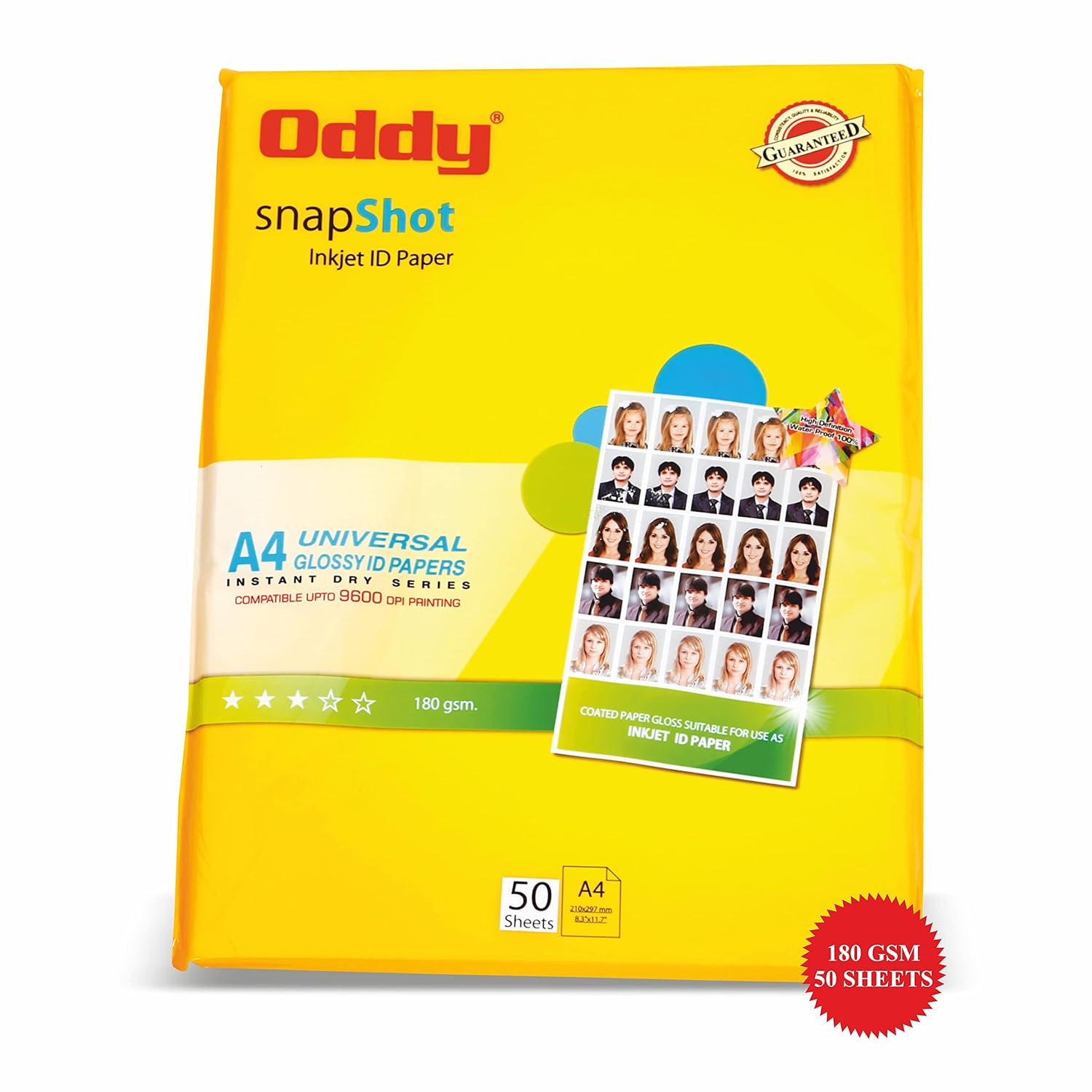 A4 180 gsm oddy photo paper 50s
